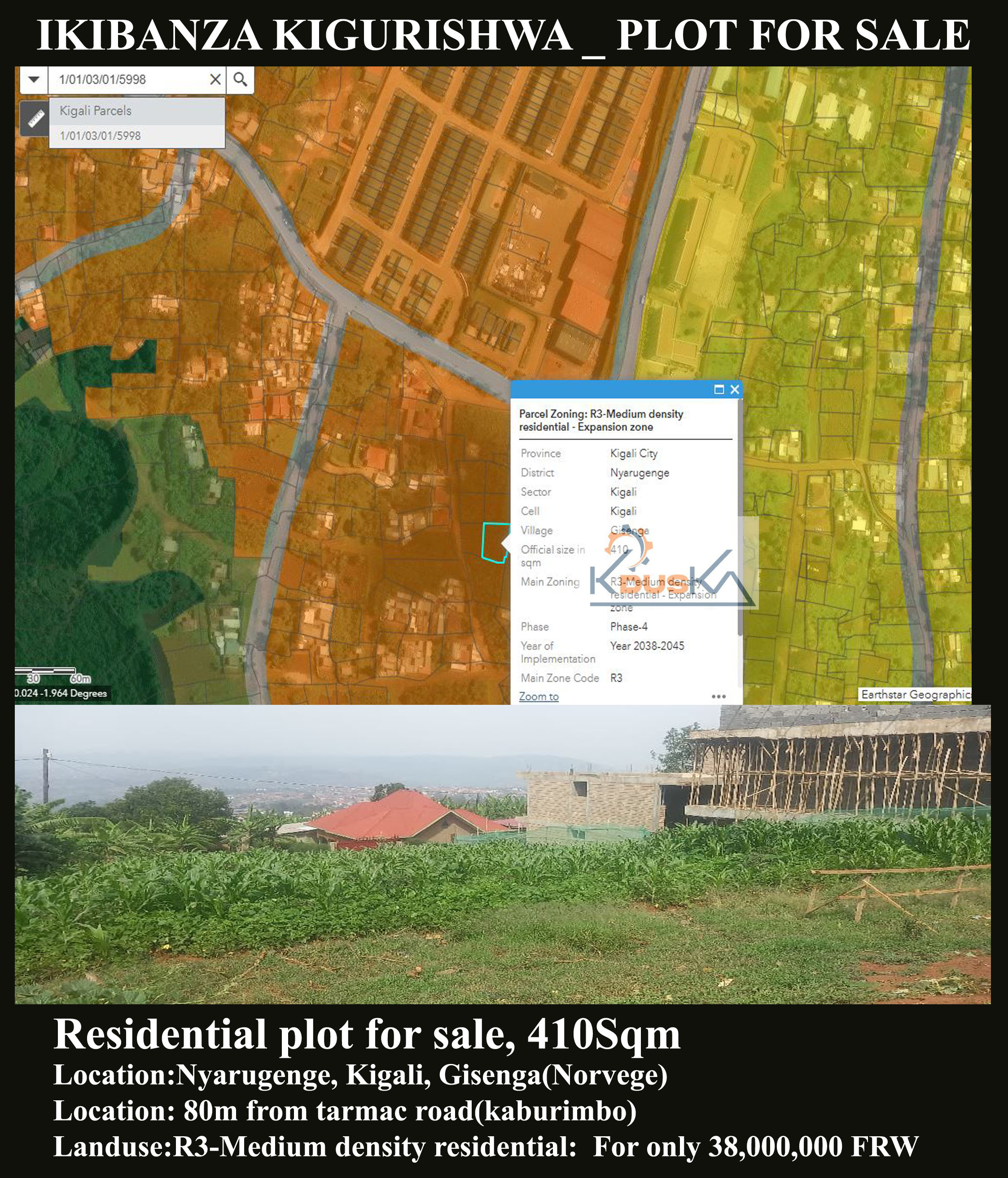 Plot for sale at Karama (Norvege)