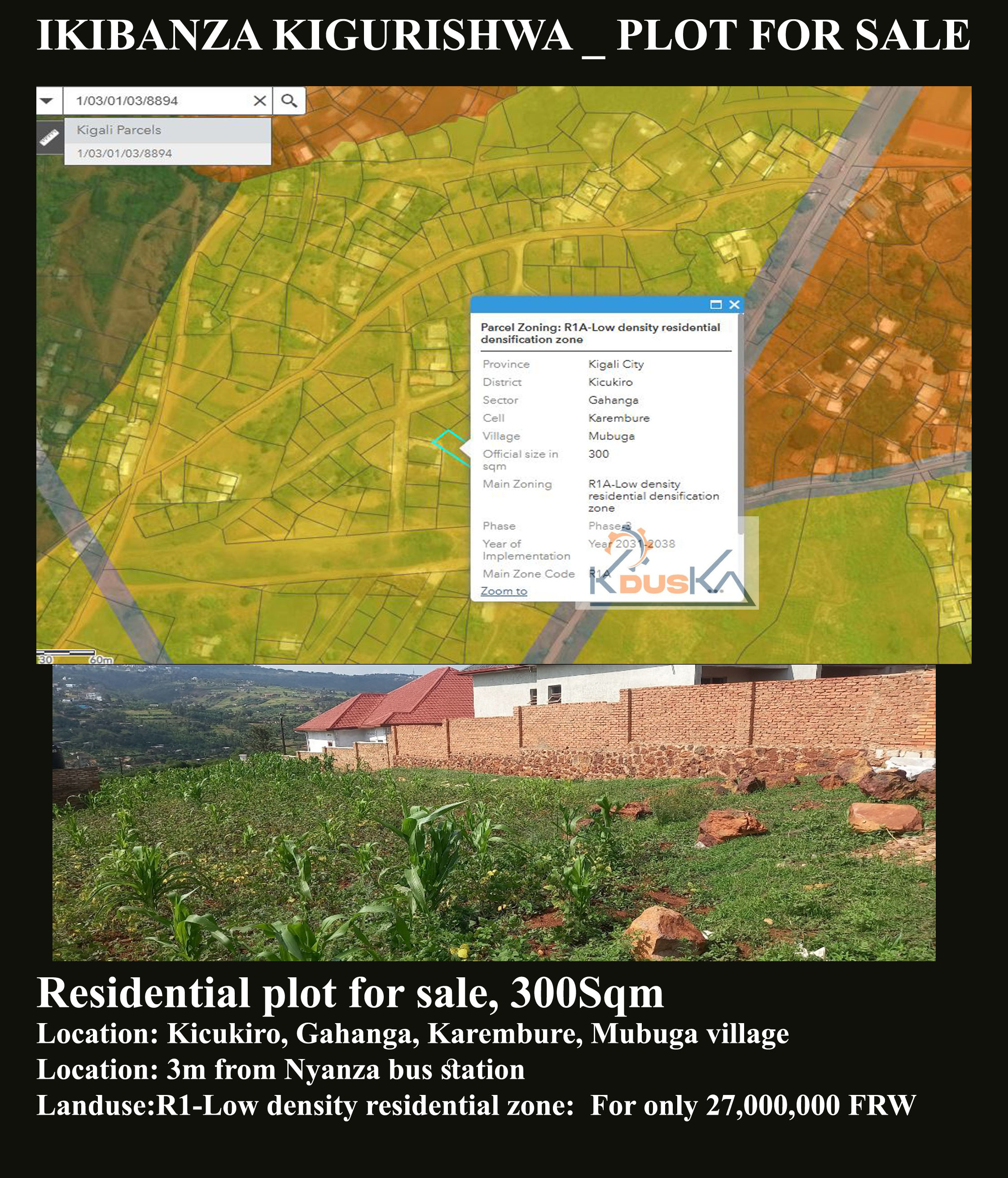 Plot for sale at Karembure