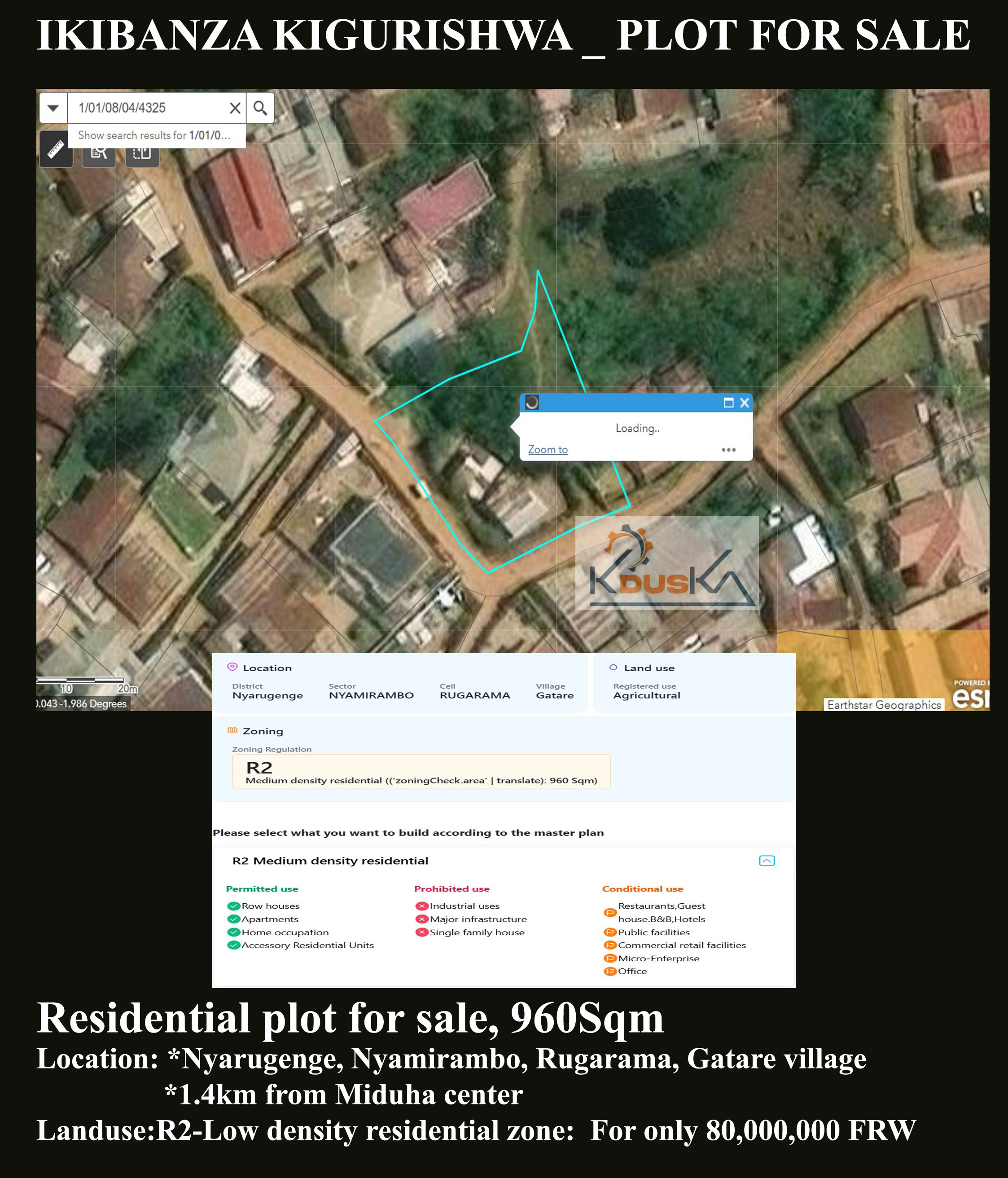 Plot for sale at Nyamirambo-Rugarama