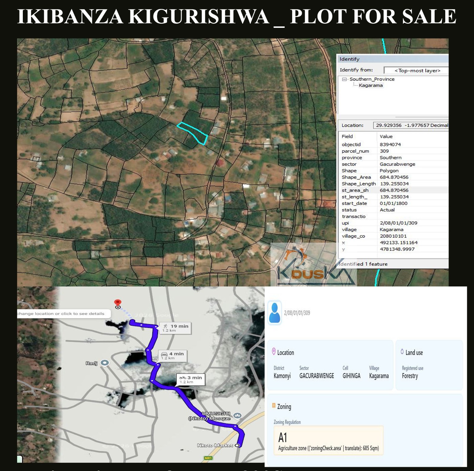 Plot for sale at Nkoto-Kamonyi