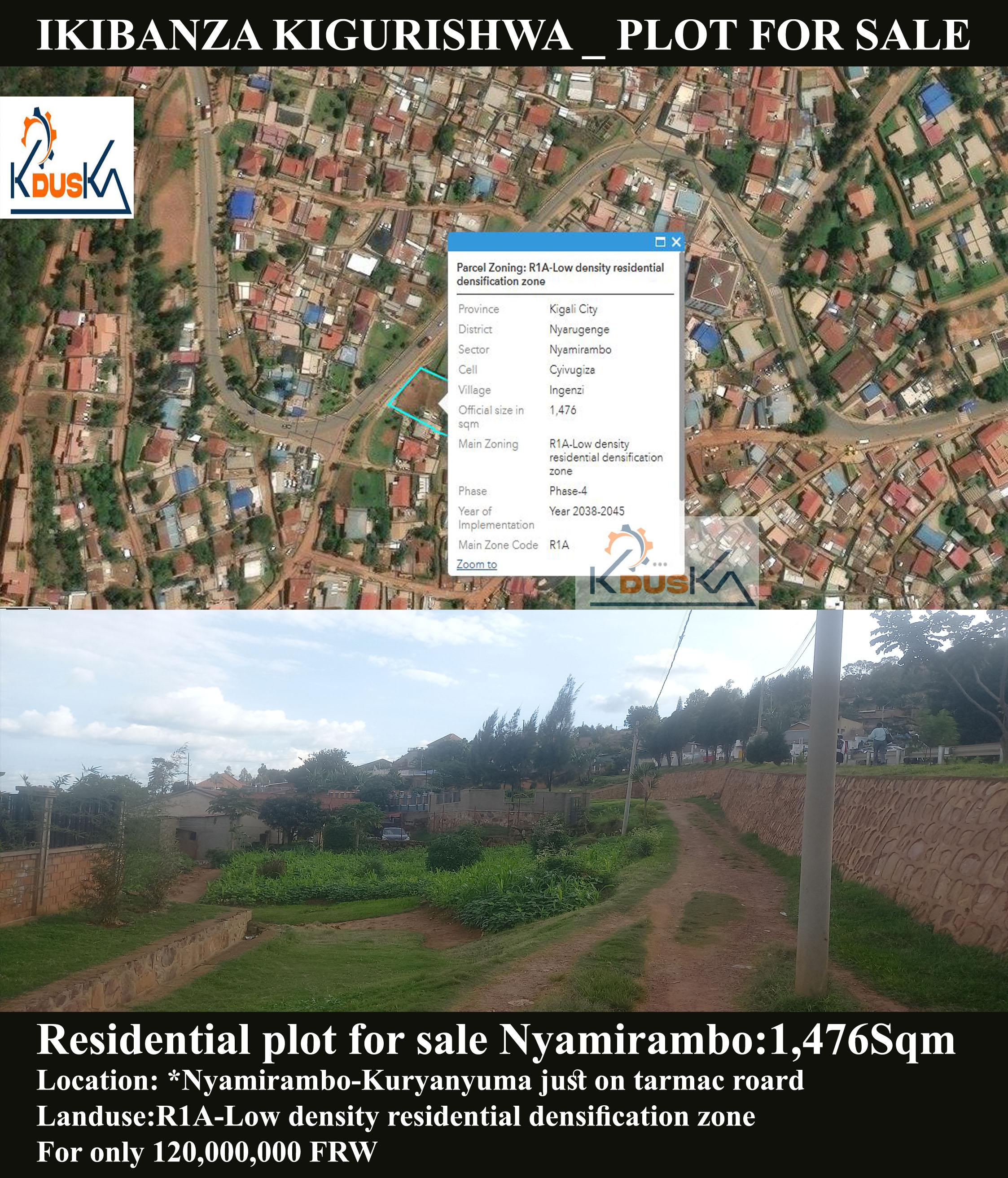 Plot for sale Nyamirambo-Kuryanyuma