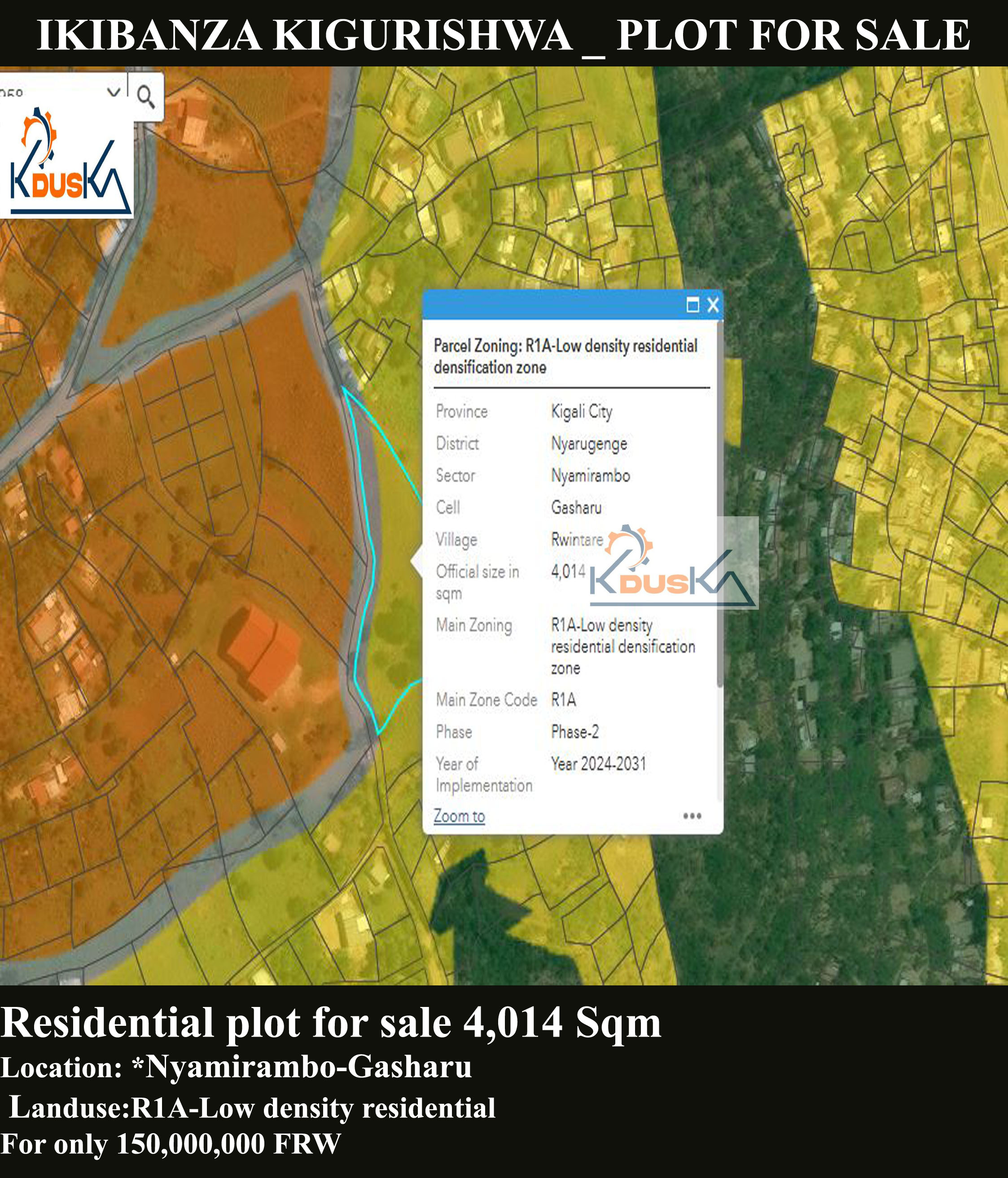 Plot for sale Nyamirambo-Gasharu